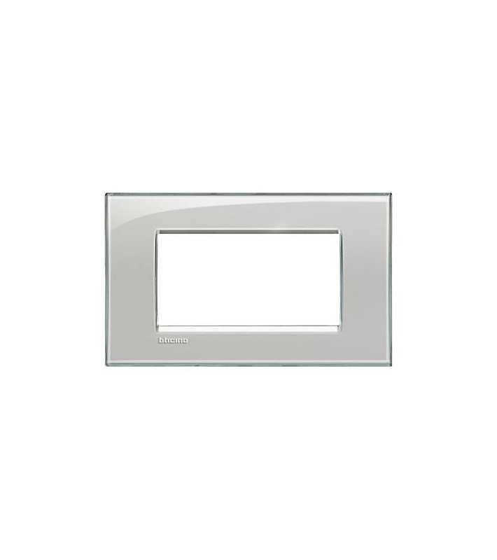 Living Light - Placca 4P Grigio Ghiaccio - LNA4804KG