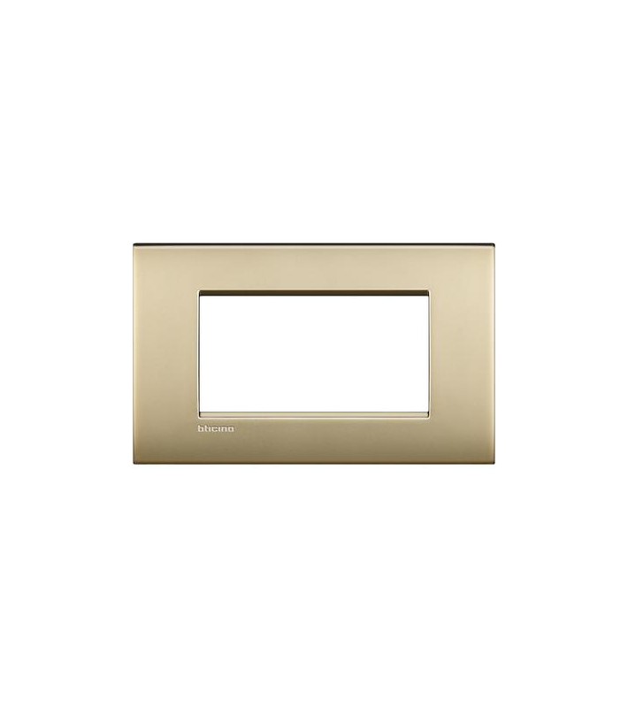 Living Light - Placca 4P Oro satinato - LNC4804OF