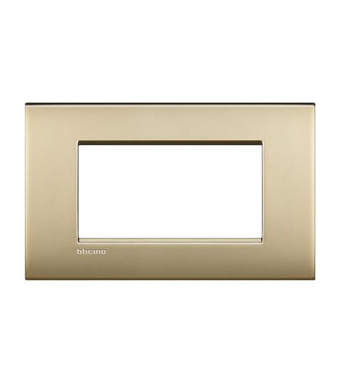 Living Light - Placca 4P Oro satinato - LNC4804OF