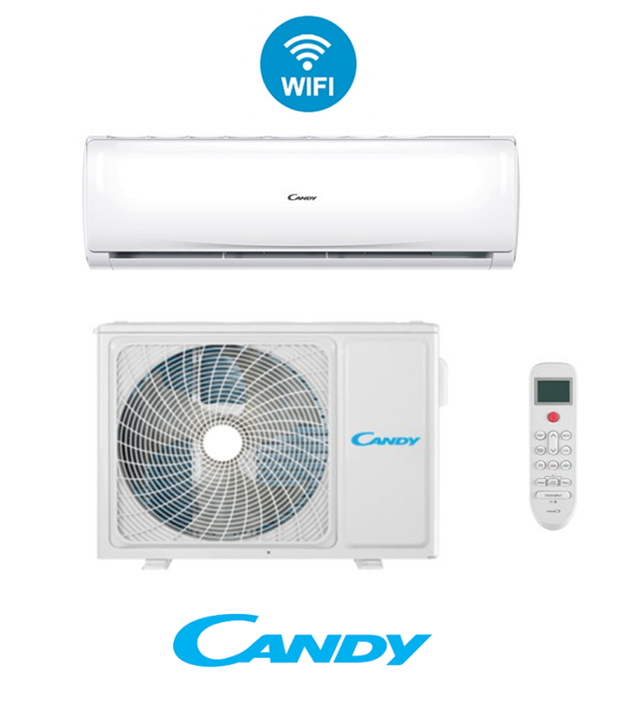 Candy Condizionatore Brezza 18000 BTU CY-18RAIN + CY-18RAOUT Climatizzatore Split System Bianco 18000 Btu R-32 Wi-Fi Integrato