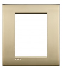 Living Light - Placca 3+3P Oro Satinato - LNC4826OF