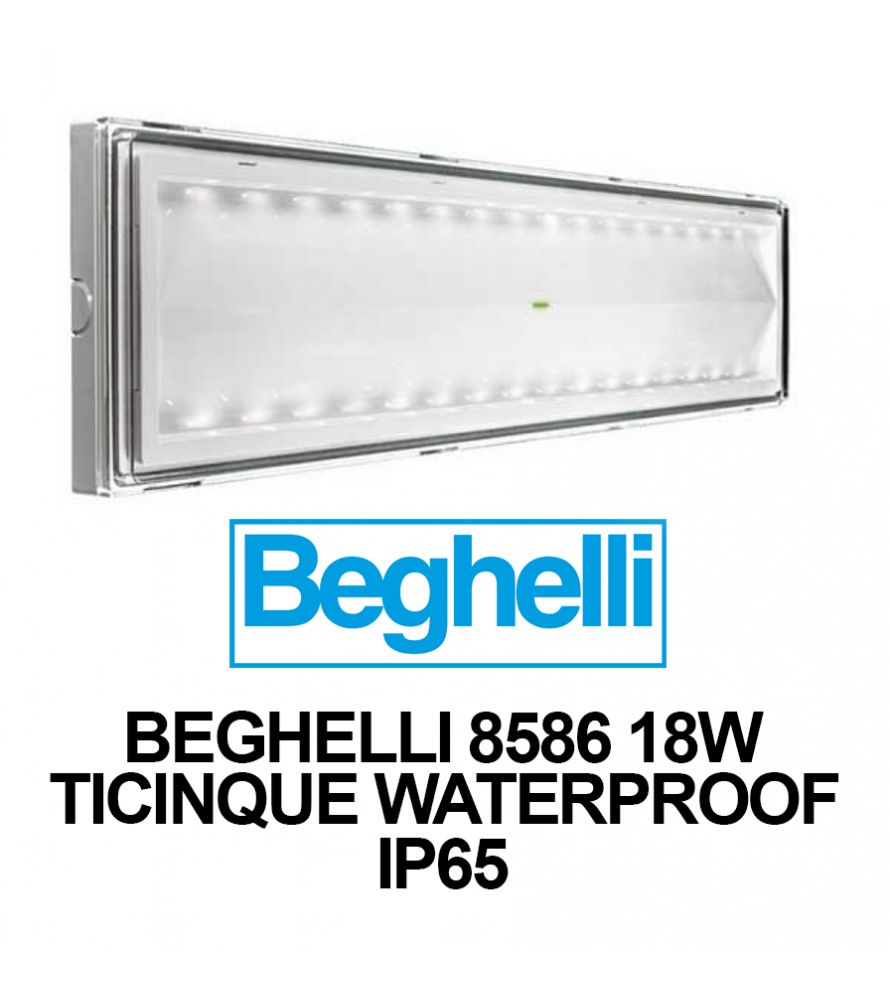 Beghelli BEG8586 Lampada Di Emergenza LED Ticinque SE 18W Autonomia 8h