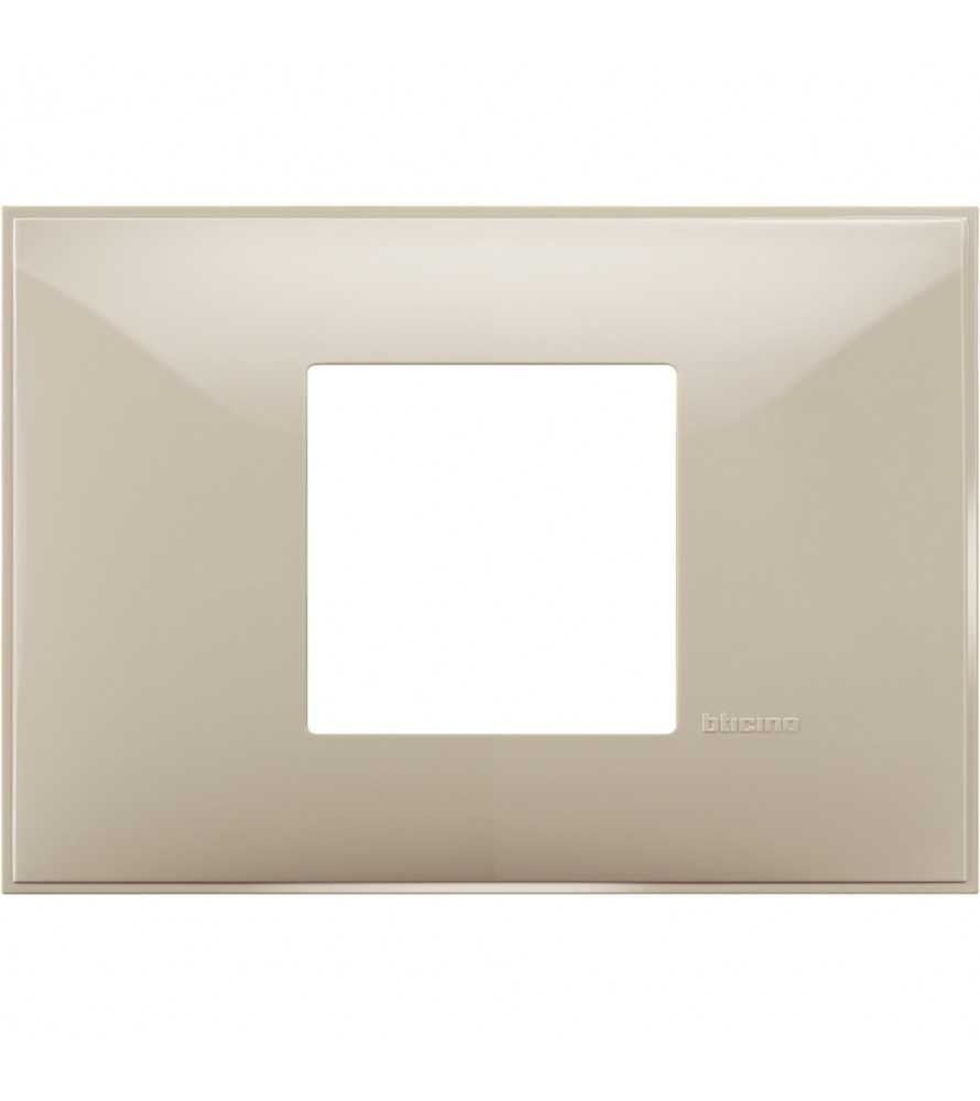 Bticino placca 2 moduli X 503 Colore Crema