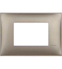 Bticino placca 3 moduli Colore Titanium Metal