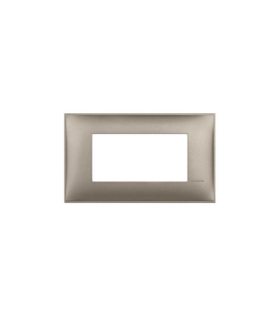 Bticino placca 4 moduli Colore Titanium Metal