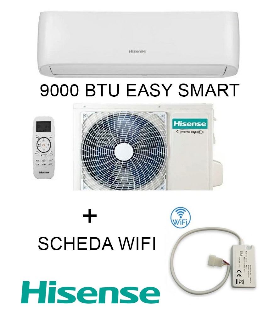 Kit Climatizzatore Easy Smart 9000 Btu Scheda Wifi W4gx New Easy Hisense Inverter R 32 Wi Fi 5189