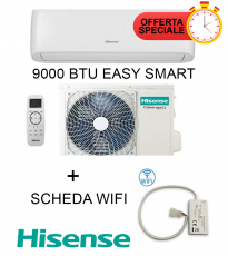 KIT Climatizzatore EASY SMART 9000 Btu  + SCHEDA WIFI W4GX NEW EASY  Hisense Inverter  R-32 Wi-Fi Optional