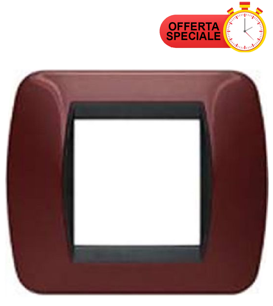 BTICINO LIVING INTERNATIONAL PLACCA 2 MODULI L4802AT