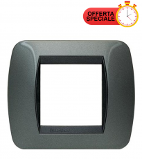 Living Int. - Placca 2 posti acciaio - L4802AC