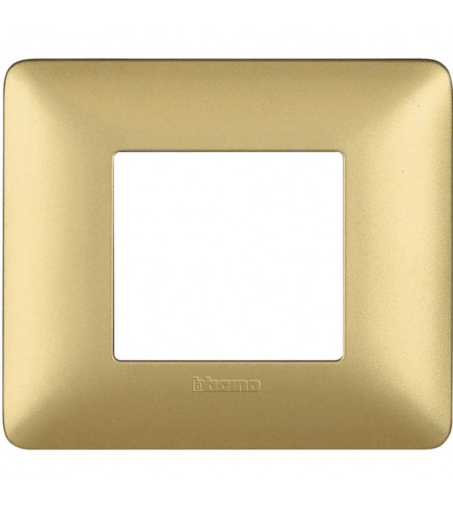 Placca Bticino Matix 2 moduli gold AM4802MGL