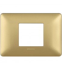 Placca Bticino Matix 2 moduli centrati gold AM4819MGL