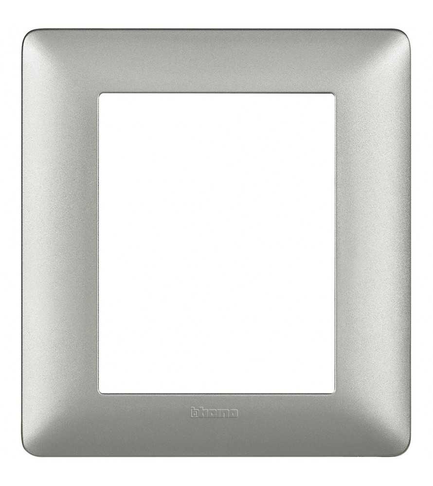 Placca Bticino Matix 3+3 moduli silver AM4826MSL