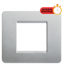 BTicino Matix Placca 2 Posti Silver AM4802SL