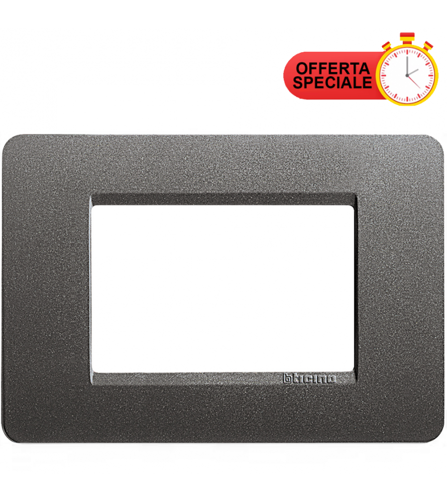 BTicino Matix Placca 3 Posti Iron AM4803IR