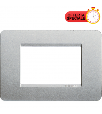 BTicino Matix Placca 3 Posti Silver AM4803SL