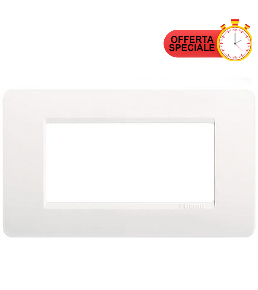 BTicino Matix Placca 4 Posti Bianco AM4804BN