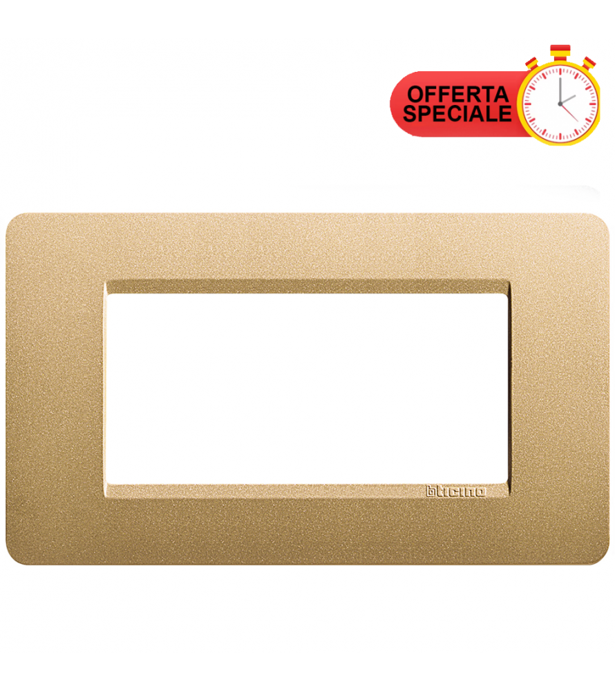 BTicino Matix Placca 4 Posti Gold AM4804GL