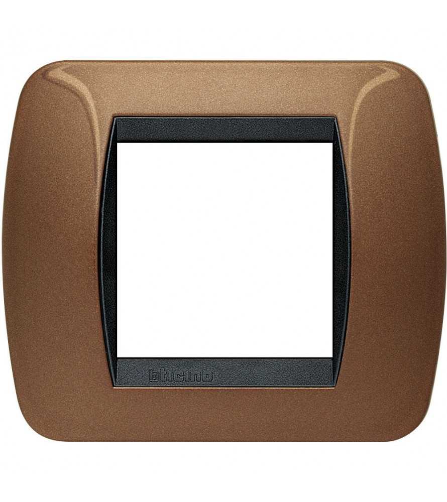 Bticino living Placca 2 moduli Bronzo L4802BO