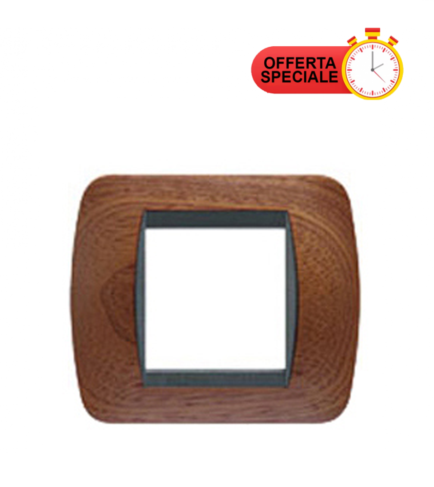 Living Int. - Placca 2 posti legno mogano - L4802LMG