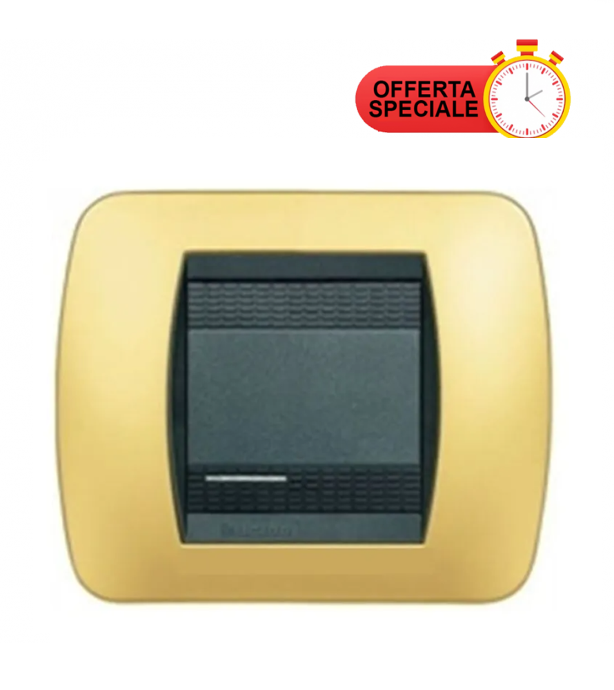 Bticino living Placca 2 moduli Oro Satinato L4802OS