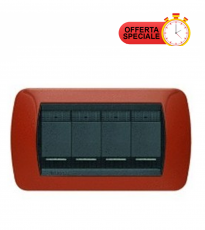 Bticino Living Int. - Placca 4 posti terracotta - L4804TR