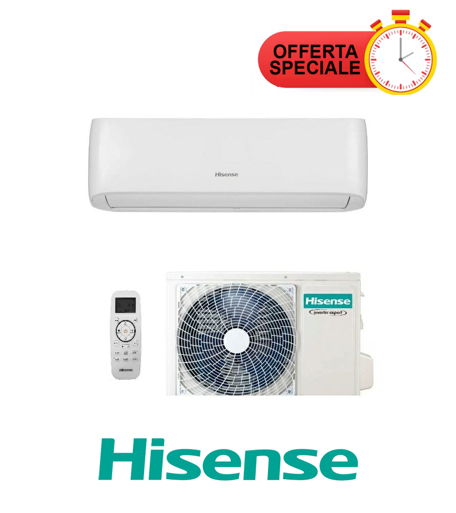 Climatizzatore Hisense Serie EASY SMART 9000 BTU Inverter CA25YR03G + CA25YR03W R-32 Wi-Fi Optional