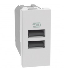 Caricatore USB Bticino MatixGO 15W con 2 porte tipo A bianco JW4191AA