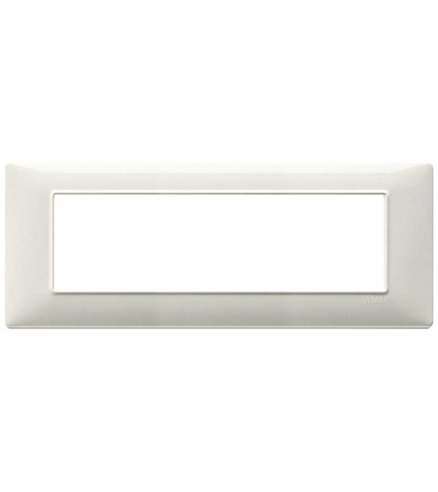 Vimar Plana placca 7 moduli colore bianco granito 14657.06