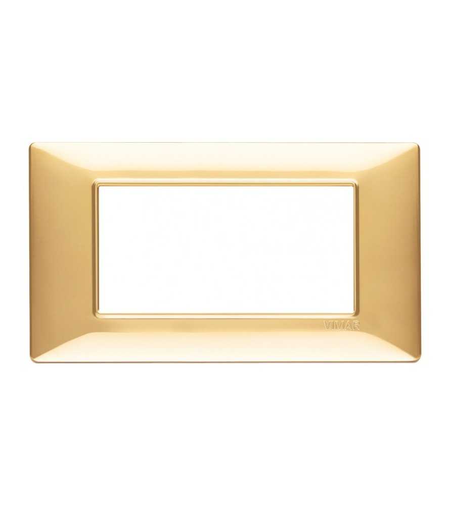 Vimar Plana placca 4 moduli colore oro lucido 14654.24