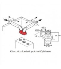 Caldaia Bosch a condensazione Modello Condens 1200 W GC 1200W 24 kW completa di kit scarico fumi cod 7716704745 classe A