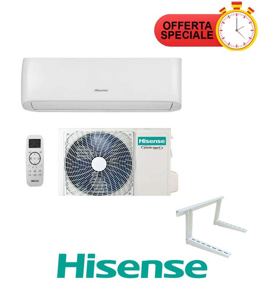 Climatizzatore  Hisense Serie EASY SMART 24000 Btu + Staffa Inverter CA70BT1AG + CA70BT1AW R-32 Wi-Fi Optional