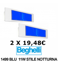 2 Lampade d' emergenza Beghelli STILE notturna Blu SE 8/24H 1499BLU