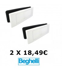 2 Lampade d'emergenza ricaricabile LED Beghelli 1499L, 11W, 8 ore di autonomia, 130 Lumen, IP40, Installabile a parete o incasso