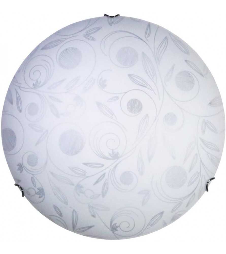 Clara Lampada Plafoniera da Soffitto in Vetro Moderna Rotonda Attacco E27 1 Luce 30cm Made in Italy