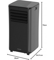 CECOTEC Condizionatore Portatile Freddo/Caldo EnergySilence Clima 9150 Potente 4 In 1 Ultrasilenzioso, 9000 BTU, 350 M³/H