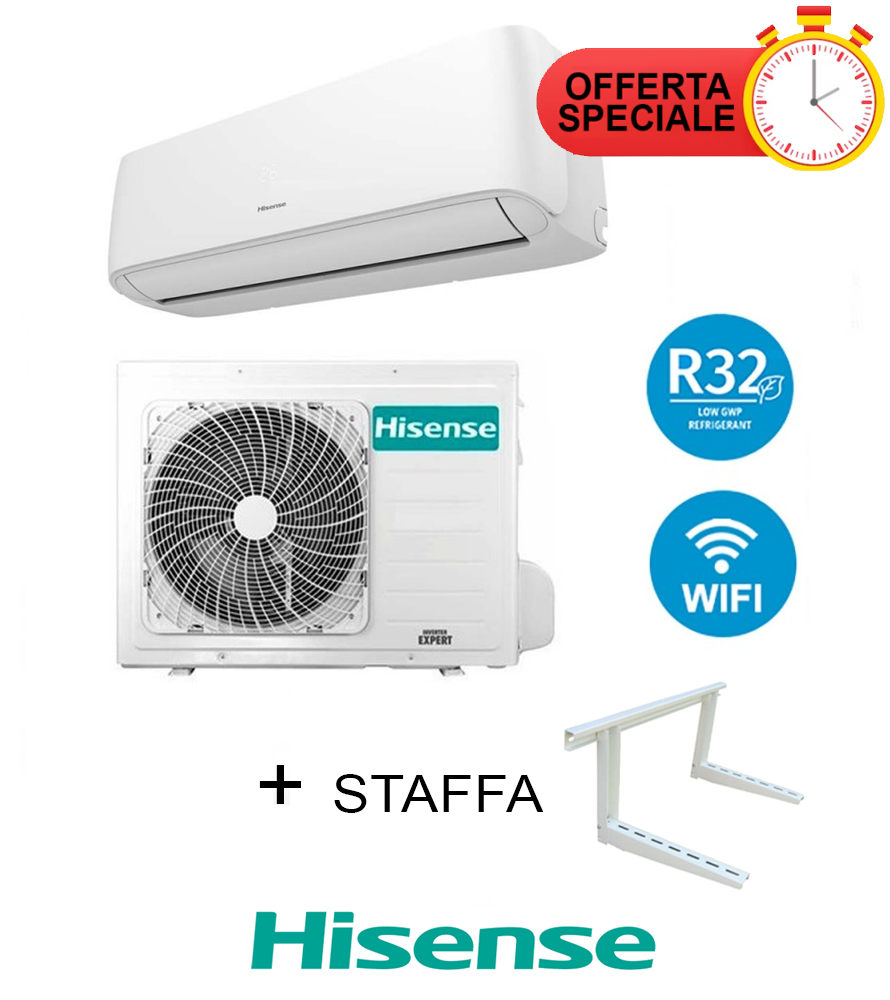 Climatizzatore Hisense HI COMFORT 9000 Btu + Staffa Inverter R32 A++/A+ Wifi Integrato