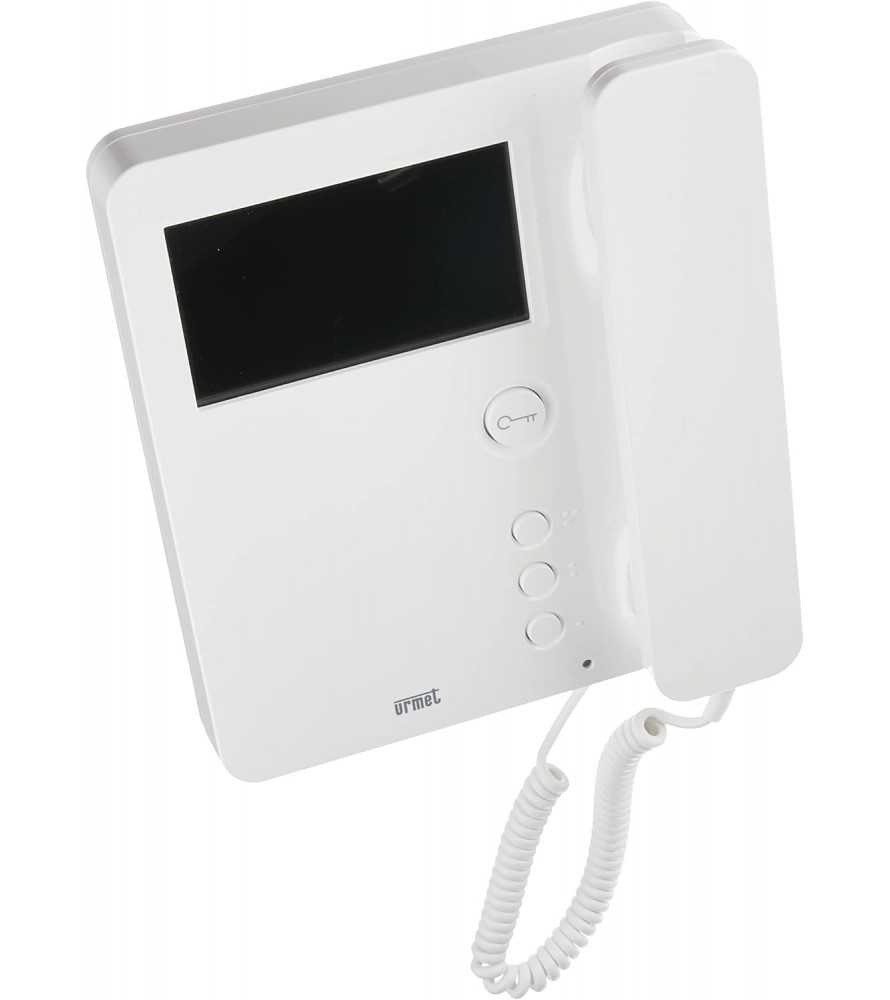 Videocitofono A Colori Miro' Monitor 4,3" Colore Bianco 2 Voice Urmet 1750/1