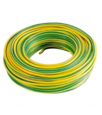 Cavo elettrico cordina unipolare giallo/verde antifiamma FS17 1 x 10 mm matassa 100 m