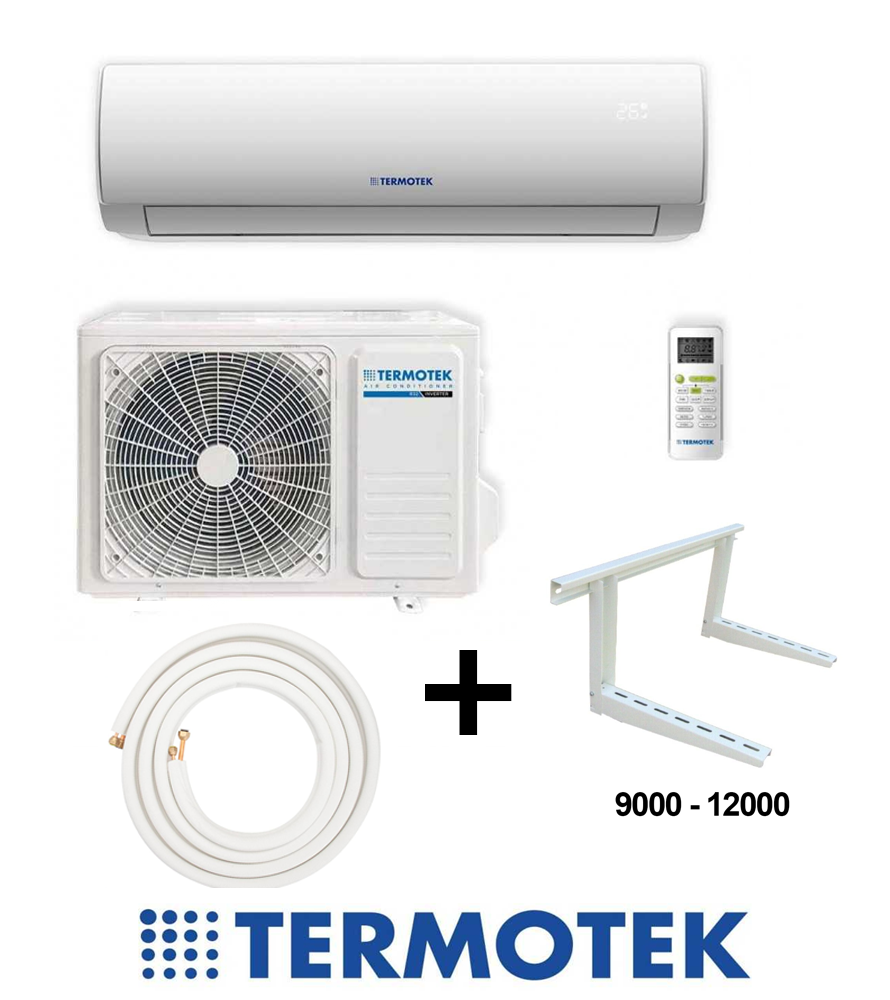 Climatizzatore 9000 BTU + KIT TUBI RAME 5MT + Staffa AIRPLUS C9 Inverter A++  PREDISPOSTO PER WIFI R32