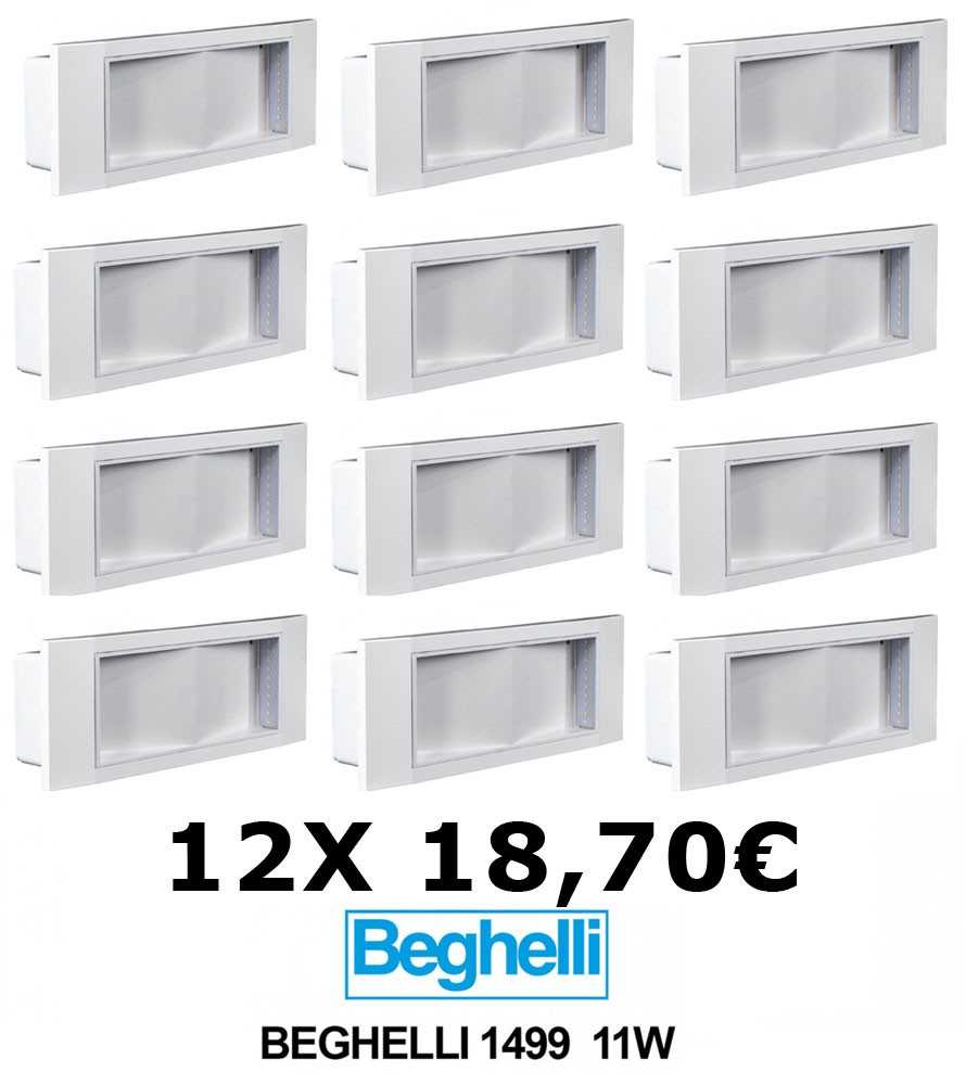 13 Lampade d'emergenza 1499E 11W Beghelli slim new stile in led 1h 8106/11 SE8 LI-FE