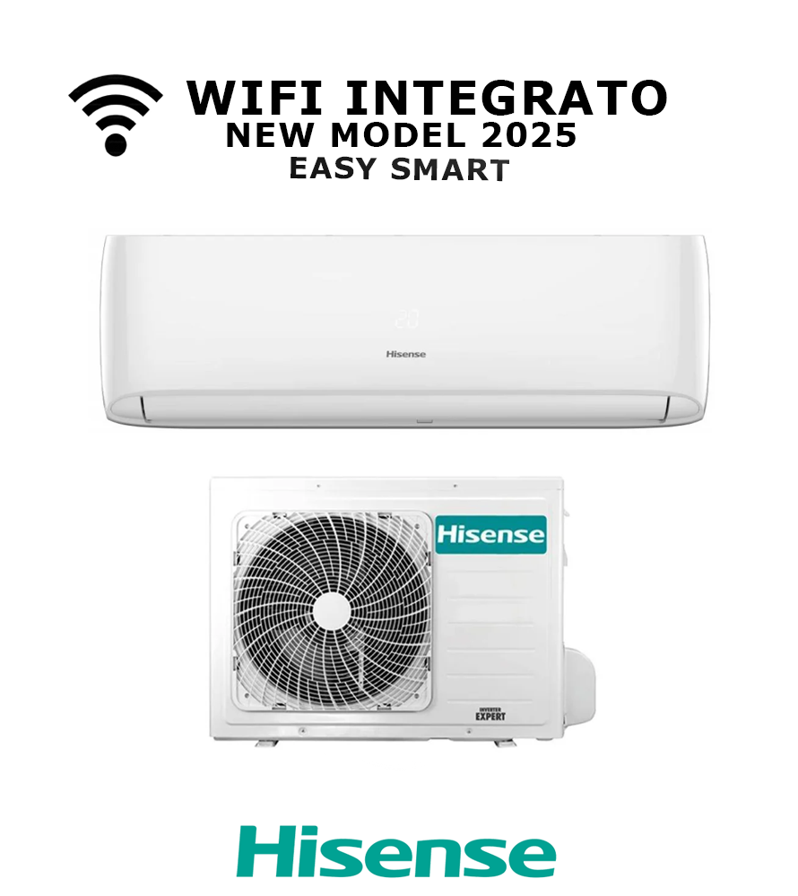 Climatizzatore Hisense  EASY SMART 2025 WIFI INTEGRATO 18000 BTU Inverter CA50XS1GG + CA50XS1GW R-32